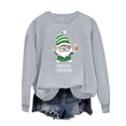 thumbnail image 6 of Women Christmas Print Sweatshirt Casual Christmas T Shirts Top Gray XL, 6 of 6