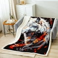thumbnail image 2 of Wolf Blanket Adults,Wolf Dream Catcher Throw Blanket Boho Decor for Living Room Bedroom,Safari Animal Fleece Blanket Hunting Wolf Fuzzy Blanket 60"x80", 2 of 5