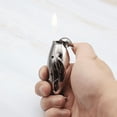 thumbnail image 3 of Penguin Refillable Lighter Butane refillable Lighter - Gift Lighter- Cute novelty Lighter  - Silver penguin, 3 of 3