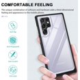 thumbnail image 3 of Case for Samsung Galaxy S22 Ultra, Slim Thin Soft TPU Bumper & Hard PC Transparent Back Shockproof Scratch Resistant Protective Phone Case for Samsung Galaxy S22 Ultra (Black), 3 of 15