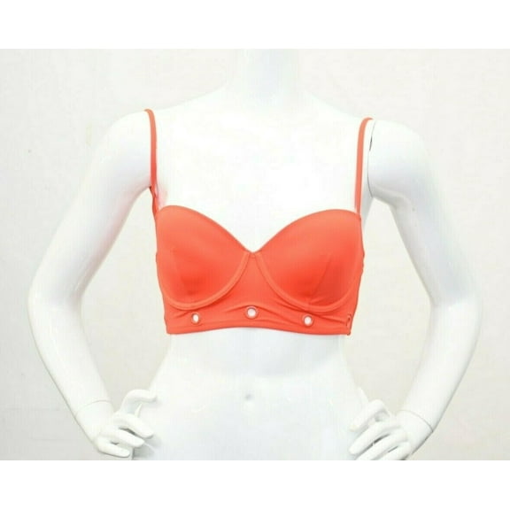 Shade & Shore Women's Bikini Coral Orange Top 32D