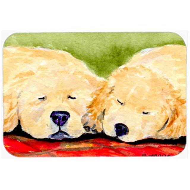 Carolines Treasures SS8902LCB Golden Retriever Glass Cutting Board- Large