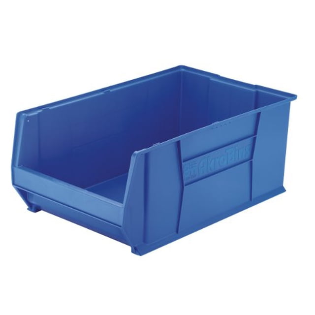 Akro-Mils 30290 29-Inch D by 18-Inch W by 12-Inch H Super Size Plastic Stacking Storage Akro Bin, Blue