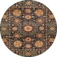 thumbnail image 1 of Ahgly Company Indoor Round Abstract Bakers Brown Abstract Area Rugs, 5' Round, 1 of 6