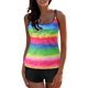 thumbnail image 5 of MKLEKYY Trajes De Baño mujer Natacion Women Plus Size Bikini Swimwear Tankini Digital Print Bikini Set Swimsuit Adjustable Strap Split Bathing Suit, 5 of 6