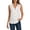 C-White271, variant on Womens Chiffon Button Up Shirts Sleeveless Turndown Collar Solid Color Basic Summer Blouses Casual Daily Wear Versatile Tops