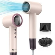 Slopehill Professional Ionic Hair Dryer with Diffuser, 110000RPM High Speed Travel Blow Dryer for Fast Drying Men Women, 4 Temp 2 Speed, Pink