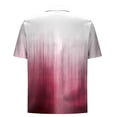 thumbnail image 4 of ZCFZJW Ombre Shirts for Men Lightweight Casual Summer Short Sleeve Button Down Beach Hawaiian T-Shirts Loose Regular Fit Beach Vacation Tees Tops Red XL, 4 of 5