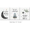 thumbnail image 2 of Dino Outer Space Decor: Astronaut Space Wall Art for Kids Bedroom, Toddler Room, Playroom, 2 of 6