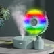 thumbnail image 5 of Ventilador portátil recargable por USB, 3 velocidades, luces LED, para el hogar/la oficina/la habitación, colorido, pulverizador portátil, plegable, de escritorio, azul, 5 of 6