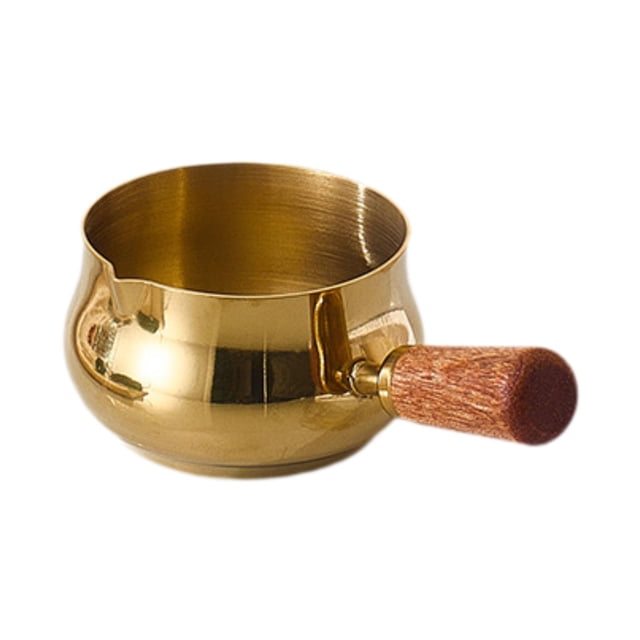 Taza de salsa de acero inoxidable Taza de condimento Utensilio de cocina Cacerola reutilizable con Oro