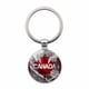 thumbnail image 1 of Llavero con hoja de arce canadiense, colgante de cristal y mosquetón metálico; resistente, ideal para decorar llaves y maletas; regalo patriótico para familiares y amigos, 1 of 4
