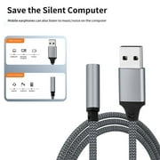 USB To 3.5mm Mic/Headphone Jack Stereo Headset Audio Adapter Sound Card GOOD