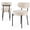 Beige, variant on Aidoly Set of 2 Curved Back Dining Chairs - Plush Circular Seat with Metal Legs for Vanity & Living Room, Beige