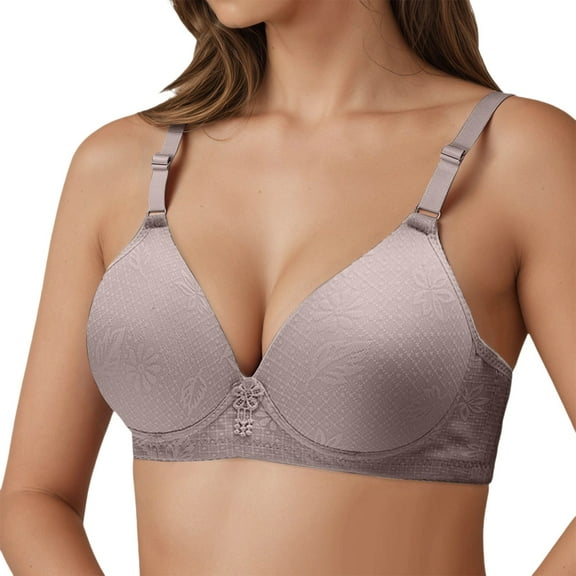 Bras for Women,Full Coverage Wireless Bras Plus Size Support Comfort Non Padded Breathable Soft Cup Everyday Wear,Sports Bras for Women,Light Gray,36