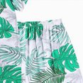 thumbnail image 5 of CAICJ98 Boys Hawaiian Outfits Short Sleeve Beach Button-Down Shirt and Shorts Set Kids Toddler Summer Clothes (Green,7-9 Years), 5 of 7