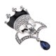 thumbnail image 1 of Punk Hueco de Diamantes de Imitación con Incrustaciones de Cristal Corona Calavera Pin Ramillete Broche de Cuello Pin para Mujeres Hombres Traje Vesti - Plata 1 Silver1 Sunnimix Broche de corona de cráneo, 1 of 8