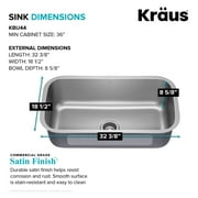 KRAUS Premier 32” Undermount 18-Gauge Stainless Steel Single Bowl Kitchen Sink