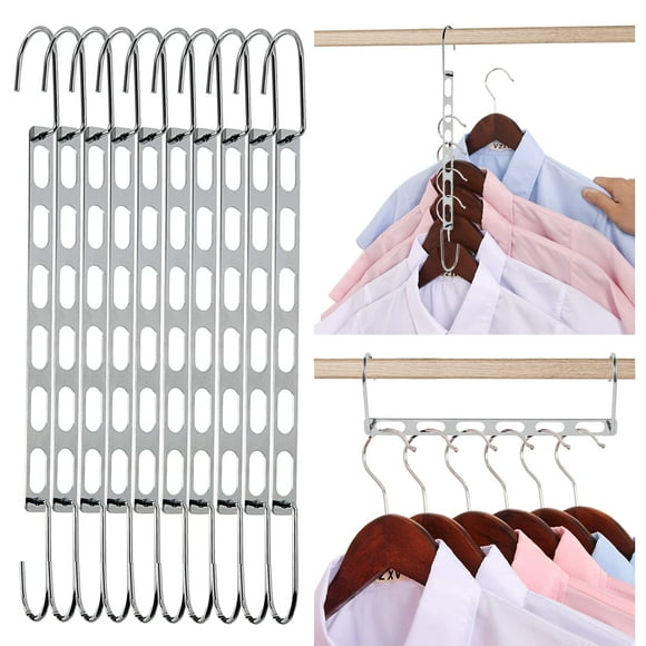 Perchas Trees & Breeze que ahorran espacio para ropa, paquete de 10
