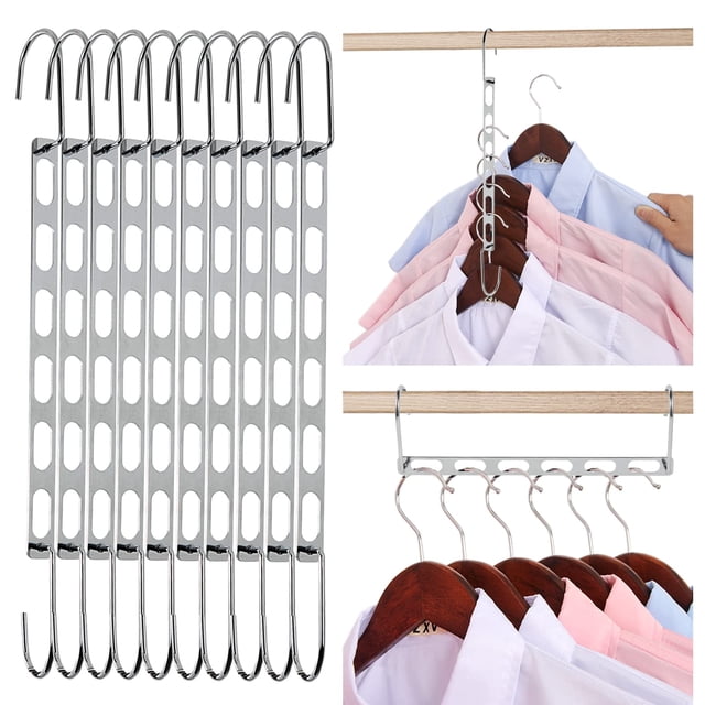Perchas Trees & Breeze que ahorran espacio para ropa, paquete de 10