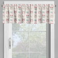 thumbnail image 4 of Ambesonne Cartoon Valance & Curtain, Night Time Owls Moon Fun, 55"x36", Seafoam Pink and Tan, 4 of 6