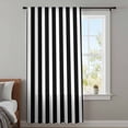 thumbnail image 4 of Black Striped Sheer Curtains 63 Inches Long, Modern Farmhouse Black and White Stripes Light Filering Curtains, Breathable Simi Curtain Privacy Drapes for Living Room Bedroom Window Treatment, 4 of 9