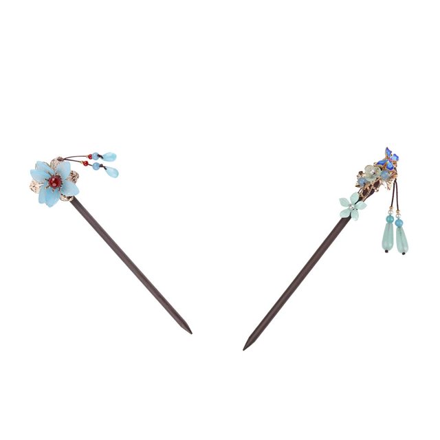 Palillo de cabellero de Horquilla de Chino Hecho para Kimono Hanfu Cheongsam Gift C+Palillo de cabellero de Horquilla de Chino Hecho Fernando Pasador de pelo de elemento chino