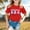 Red, variant on Girls Shirts Size 7-8 Letter Graphic Short Sleeve Tunic Tee Tops Summer Back To School Shirt Dressy Summer Blouse for Girls