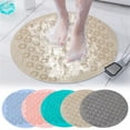 thumbnail image 4 of NSESSHome Round Shower Stall Mat with Suction Cups, Soft, Hair-Free, Stylish and Convenient Hanging Design, Perfect for Showers and Tubs, 4 of 5