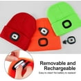 thumbnail image 2 of Zukuco LED Beanie Hat with Light, USB Rechargeable Knit Headlight Cap, Warm Winter Gifts for Men Women Outdoor Hiking, Camping, 2 of 7