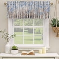 thumbnail image 3 of Blue Brown Forest Valances for Windows, Modern Oil Painting Art Light Filtering Kitchen Curtains, Rod Pocket Window Valance Curtains for Living Room Bedroom, 54" W x 18" L, 2 Panels, 3 of 9