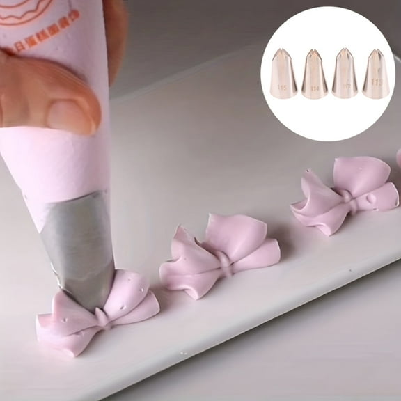 #112 #113 #114 #115 Leaf Shape Piping Nozzle 4 Pcs Set Pastry Icing Tips For Cake Cream Decorating Baking DIY