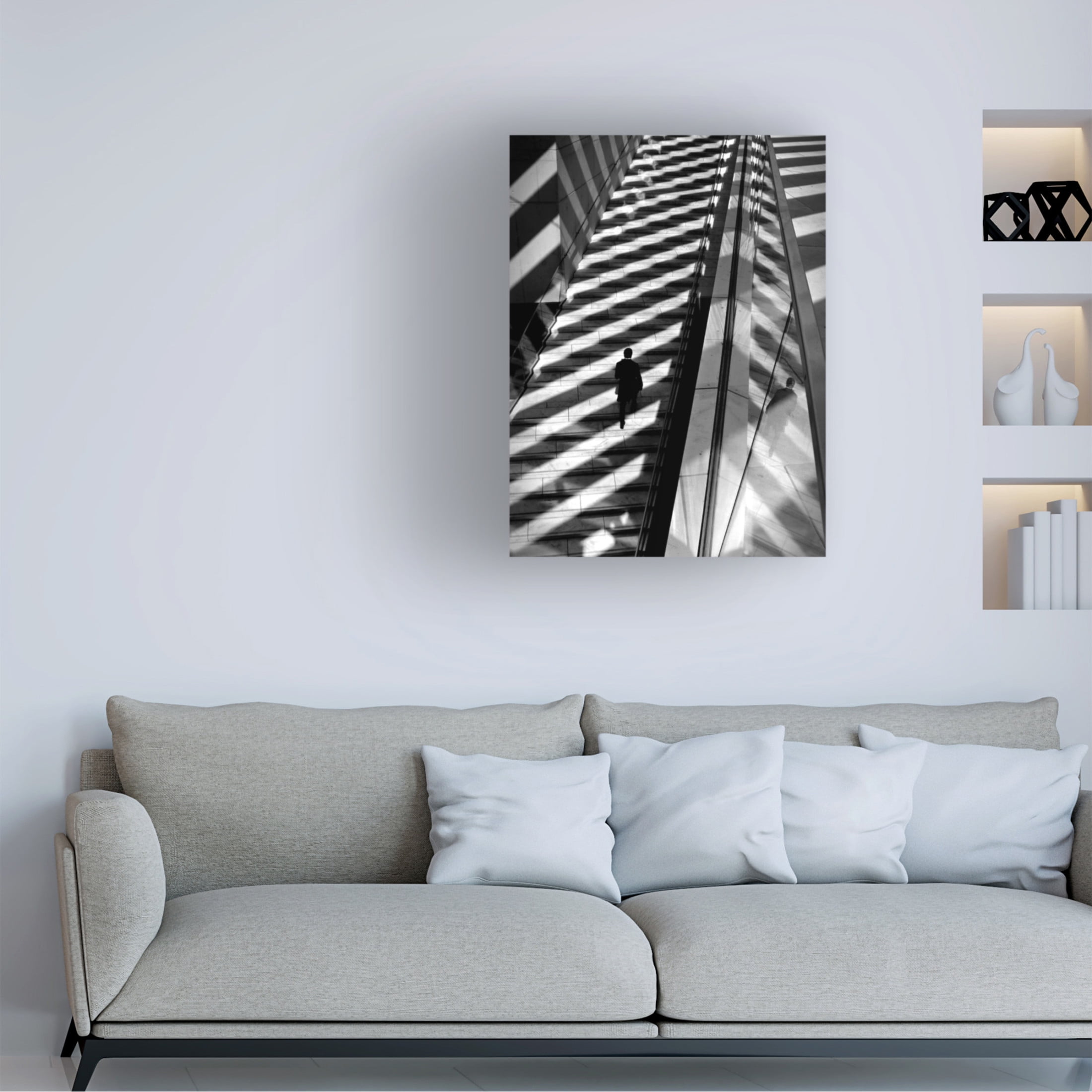 Trademark Fine Art Ezequiel59 Walking Light And Shadows Canvas Wall Art