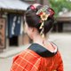 thumbnail image 4 of 1pc Women Japanese Kimono Sakura Tassel Kanzashi Hair Ornament Tie Band Clip, 4 of 4