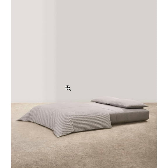 Calvin Klein Lennox Jacquared Queen Duvet Cover 1 Piece, Cotton Modal 140 GSM (Grey)