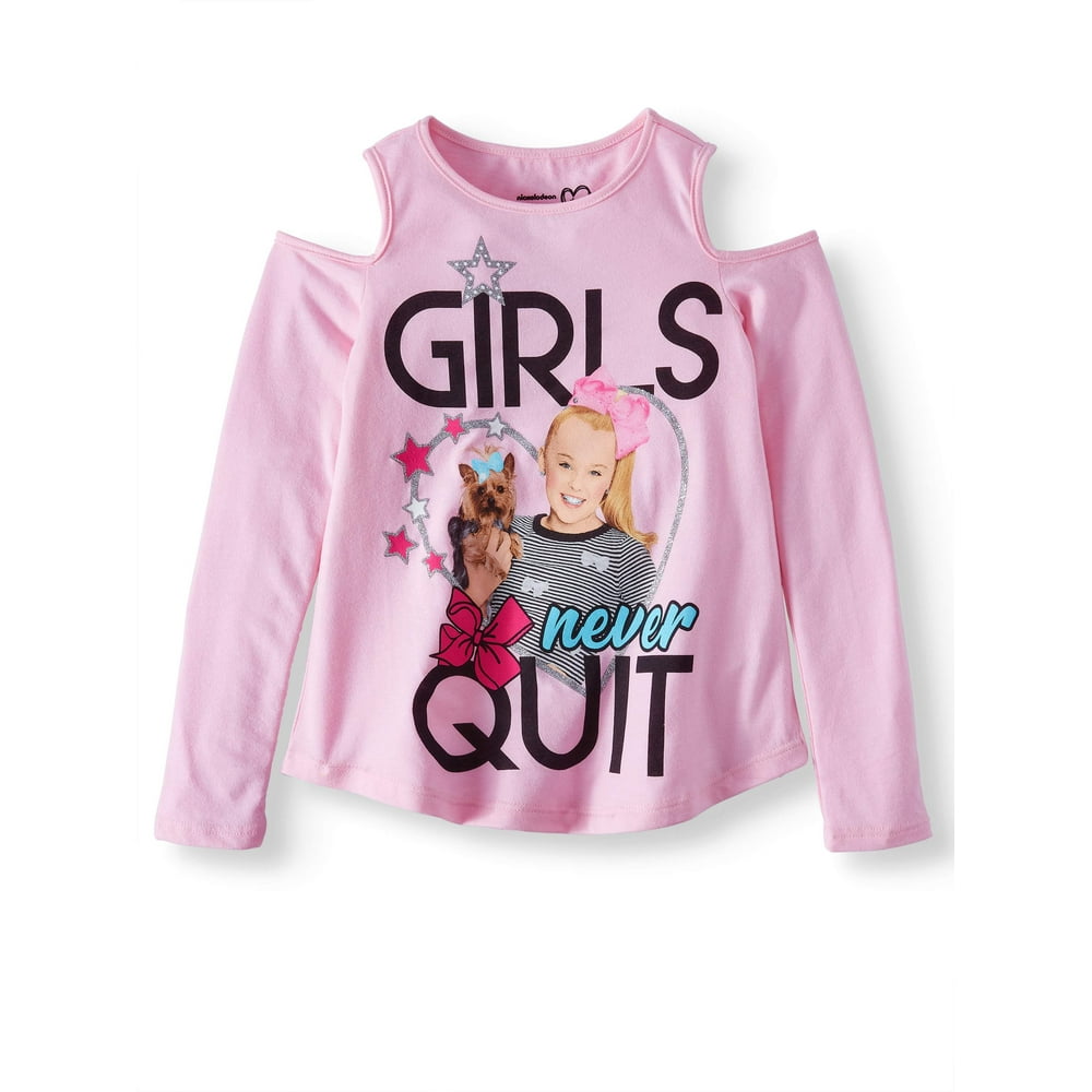 JoJo Siwa - Nickelodeon JoJo Siwa Cold Shoulder Long Sleeve Graphic T