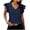 Navy-1, variant on Women's Striped Blouse V Neck Flutter Ruffle Sleeveless Loose Casual Lightweight Breathable Summer Fashion Party Tank Top White M