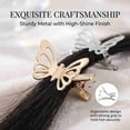 thumbnail image 3 of Tiny Hollow Butterfly Hair Clips 30 Pack, 1.3×2.1cm Metal Mini Butterfly Hair Pins for Wedding Party Daily Hair Styling, Gold, 3 of 6