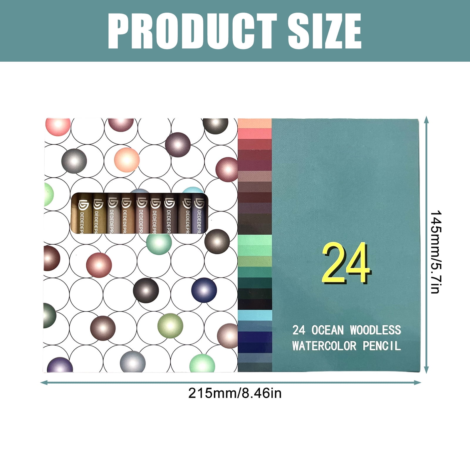 24Pieces Watercolor Pencil for Artist Children Art Painting Woodless Coloring Pencil Water Soluble Colored Pencils