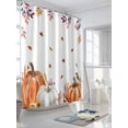 thumbnail image 3 of Fall Shower Curtain Orange Pumpkin Shower Curtains for Bathroom Thanksgiving Decor, Waterproof Polyester Shower Curtain Set with Hooks, Extra Long 72" x 84" Sunflower, 3 of 6