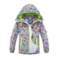 thumbnail image 6 of Kids Waterproof Rain Jacket Mesh Lined with Hood | Lightweight rain coat, windproof, breathable, school, camping, travel, outdoor play, boys and girls Jackets for Kids Preppy, 6 of 7