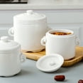 thumbnail image 3 of Ceramic Stew Pot Lidded Soup Bowl Dessert Bowl with Lid Multi-function Stew Pot Soup Serving Bowl, 3 of 8