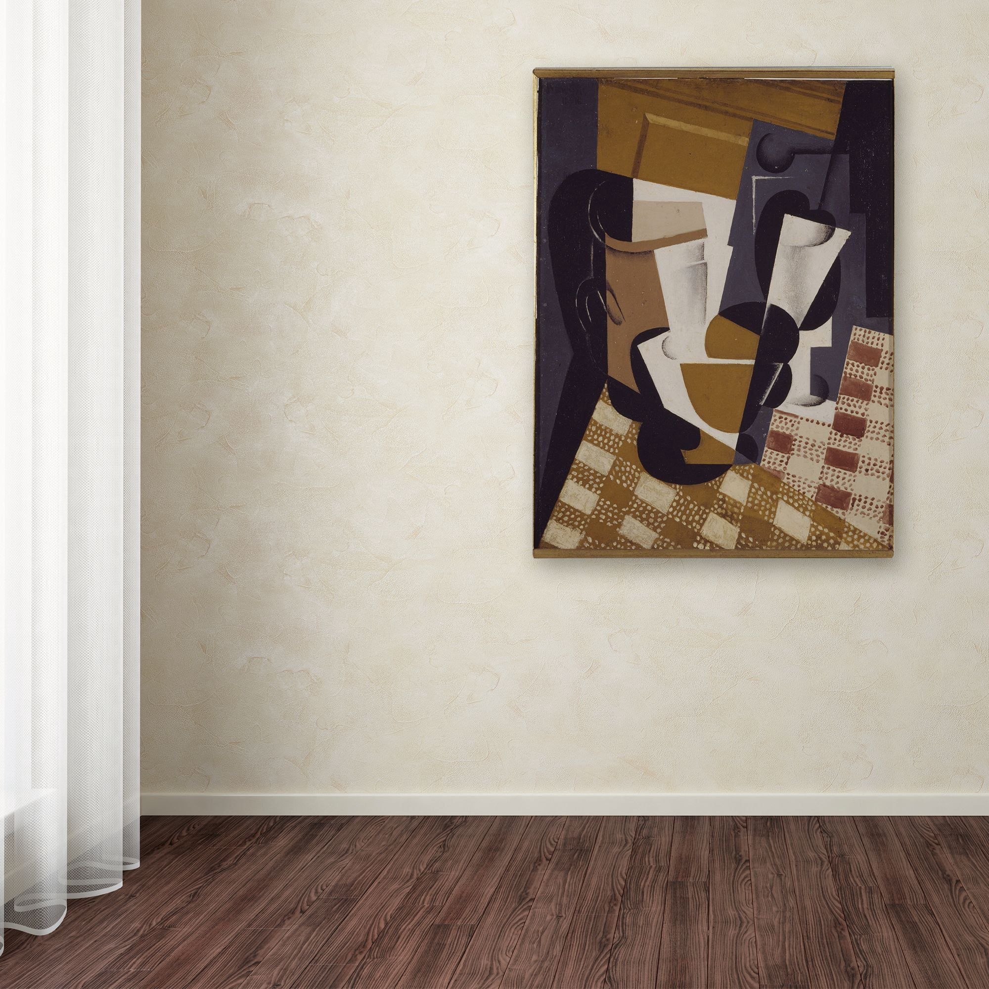 Trademark Fine Art 'Wine Jug And Glass' Canvas Art by Juan Gris