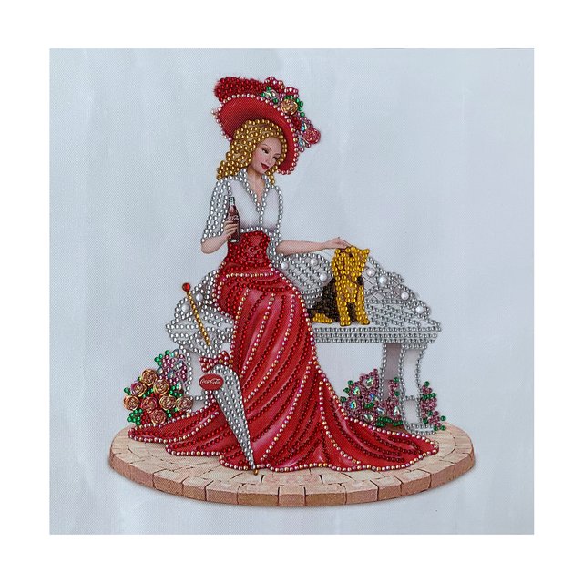 Cuadros Decorativos Diamante pintura parcial taladro especial vestido señora Rhinestone imagen (Y063) Tmvgtek embutido en tela