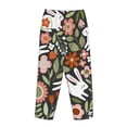 thumbnail image 5 of Kll Womens Rabbits On Floral Print Pajama Pants Soft Pajama Bottoms For Women Cozy Lounge Pants, 5 of 9