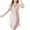 Pink, variant on Women's Silk Satin Nightgown Lace V-Neck Loungewear Sleeveless Sleepwear Midi Length Nightgown Long Pajamas Dress