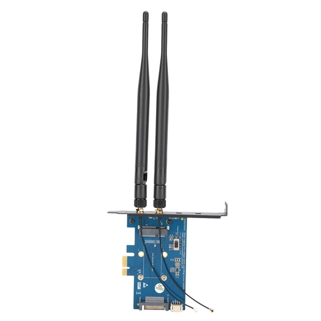 Wireless Dual Band Adapter, Band Adapter With SIM Card Holder Mini PCI-E Adapter PCIE Wifi Adapter, PCI-E To PCI-E 1X Peripheral For Win10/8/7/2000