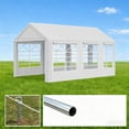 thumbnail image 6 of White Pop Up Party Tent 10' X 20' Heavy Duty Large Canopy Tent with Sidewalls, Carry Bag & Sand Bags, UV30+ Sun Shade Shelter for Weddings, Parties, BBQ, Outdoor Events, 6 of 9