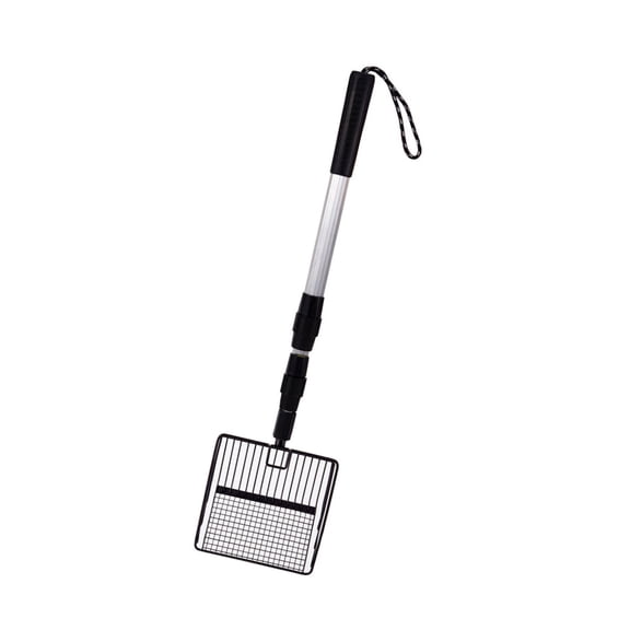 lixuesong Metal Litter Scooper With Retractable Handle Efficient Sifting Design Multiuse Chicken Coops Rakes Tool