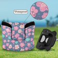 thumbnail image 6 of Haosy Pink Teal Small Flowers Golf Mallet Putter Cover Strong Magnetic Leather Golf Club Headcover Closure, 6 of 7